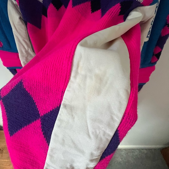 Neon Retro Steffner Wool Ski Sweater - Vintage Luxury Ski Brand - Picture 4 of 8